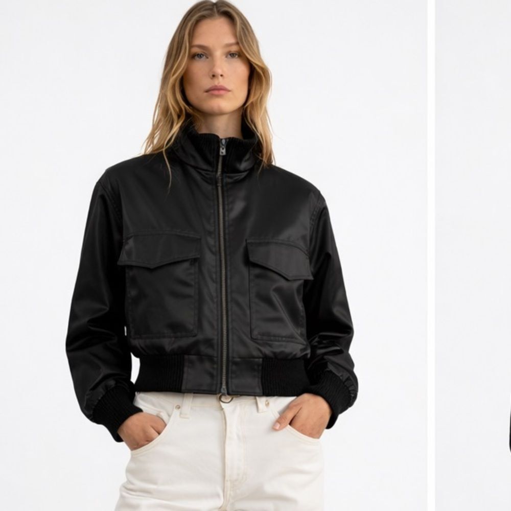 Nili Lotan McGuire satin-twill bomber jacket - Picture 4 of 9